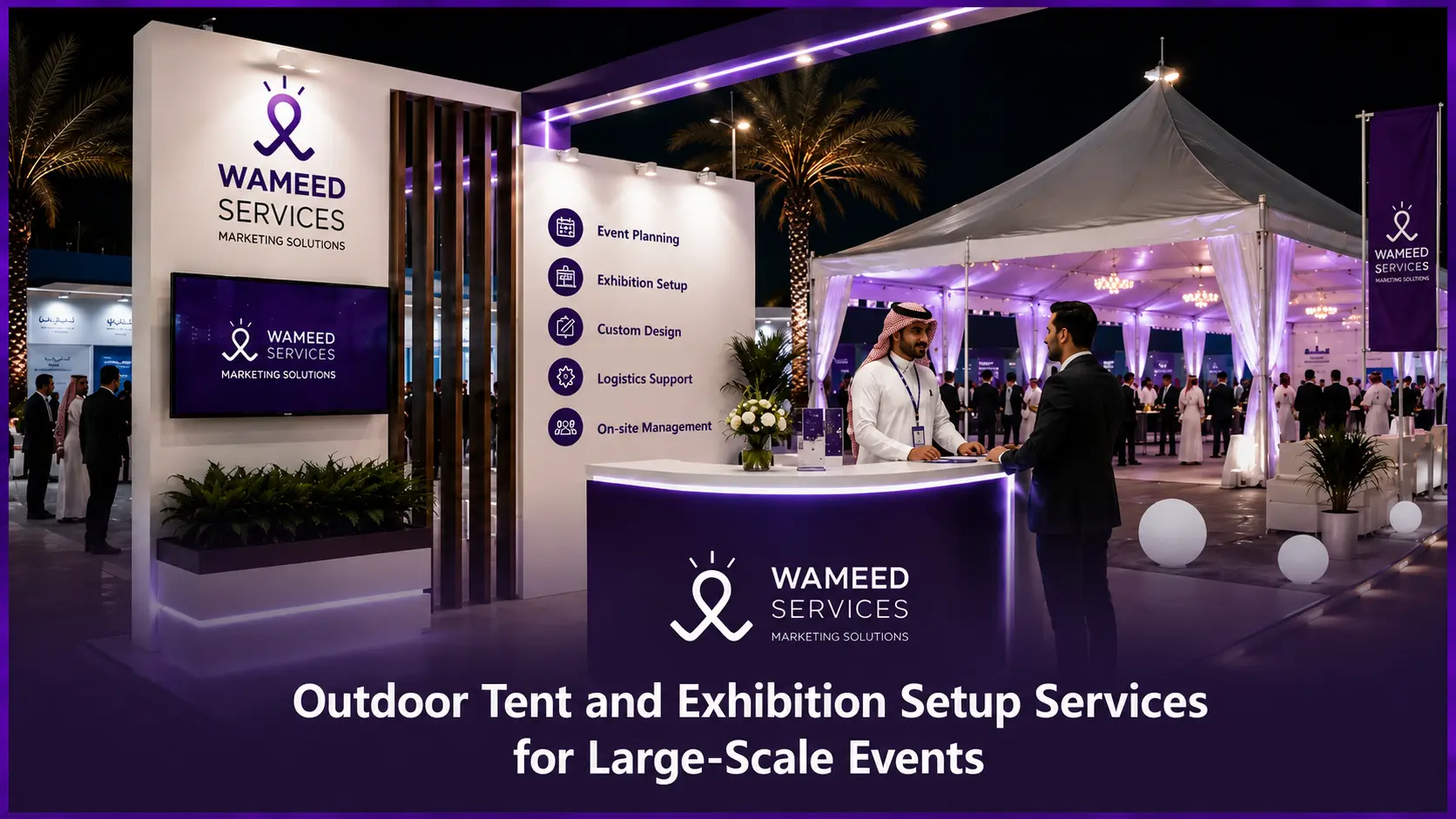 Outdoor Tent and Exhibition Setup Services for Large-Scale Events