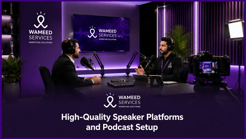 Speaker & Podcast Stage Setup with Premium Quality